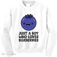 Just A Boy Who Loves Blueberries Kids Sweatshirt thumb 0