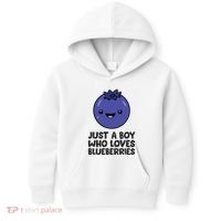 Just A Boy Who Loves Blueberries Kids Hoodie thumb 0