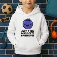 Just A Boy Who Loves Blueberries Kids Hoodie thumb 2