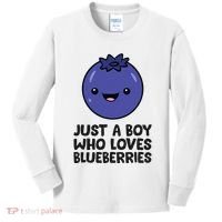 Just A Boy Who Loves Blueberries Kids Long Sleeve Shirt thumb 0