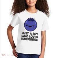 Just A Boy Who Loves Blueberries Kids T-Shirt thumb 2