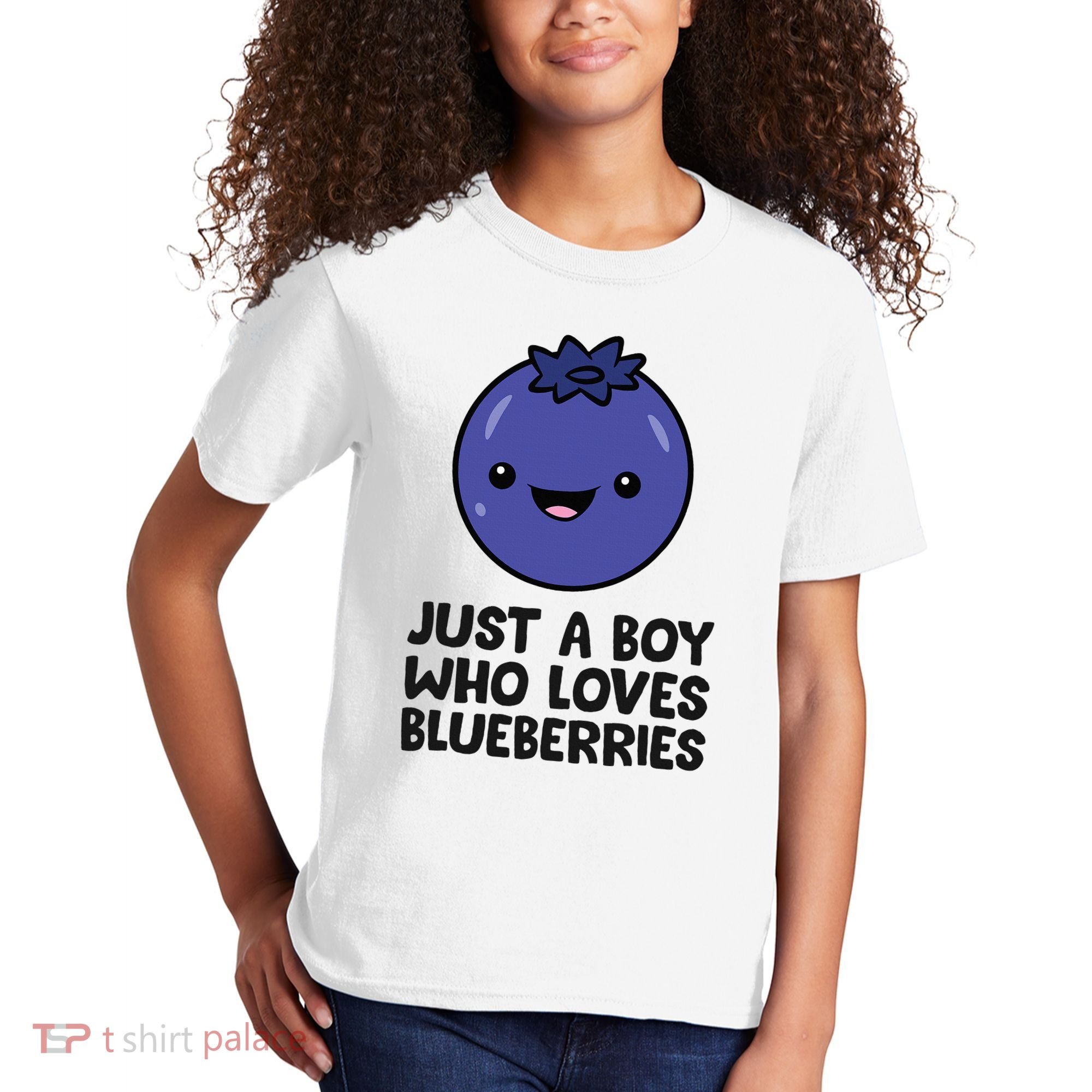 Just A Boy Who Loves Blueberries Kids T-Shirt
