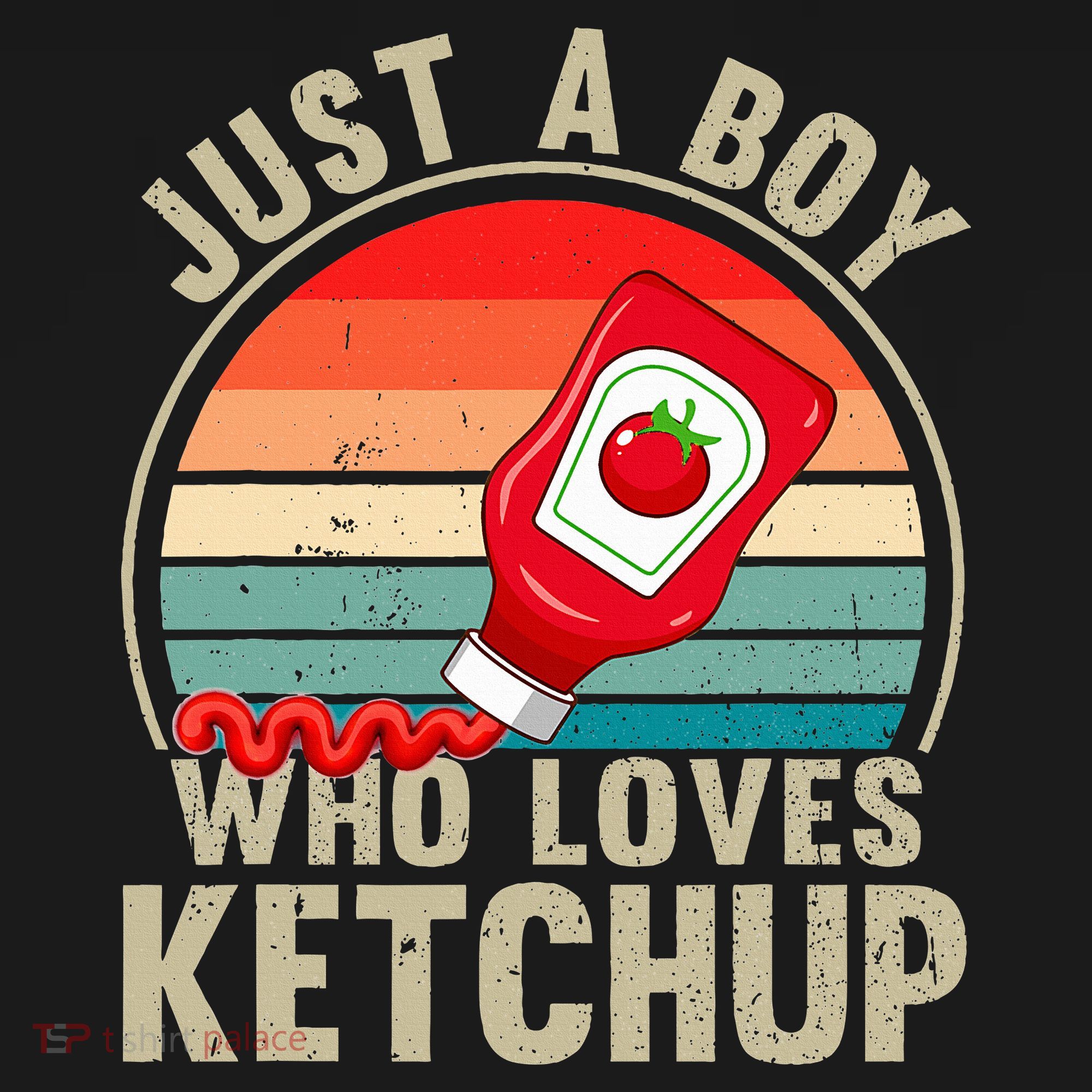 Just a Boy Who Loves Ketchup Catsup Condiment Lover Bucket Hat