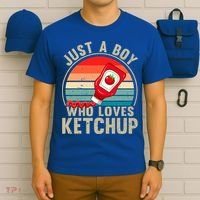 Just a Boy Who Loves Ketchup Catsup Condiment Lover T-Shirt thumb 6