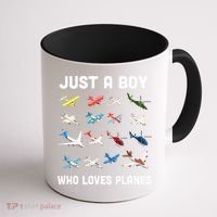 Just A Boy Who Loves Planes Coffee Mug thumb 1