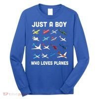 Just A Boy Who Loves Planes Long Sleeve Shirt thumb 0