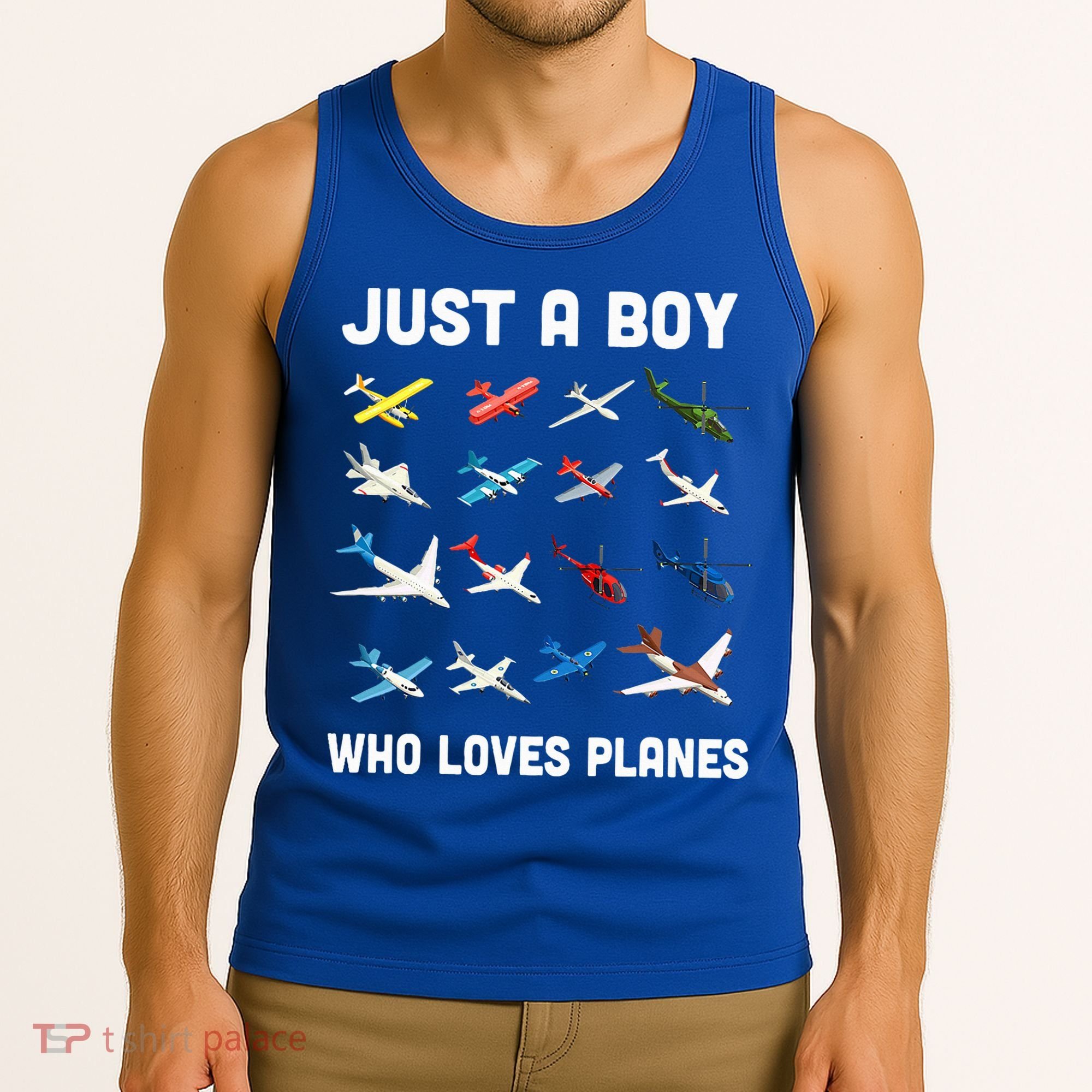 Just A Boy Who Loves Planes Tank Top