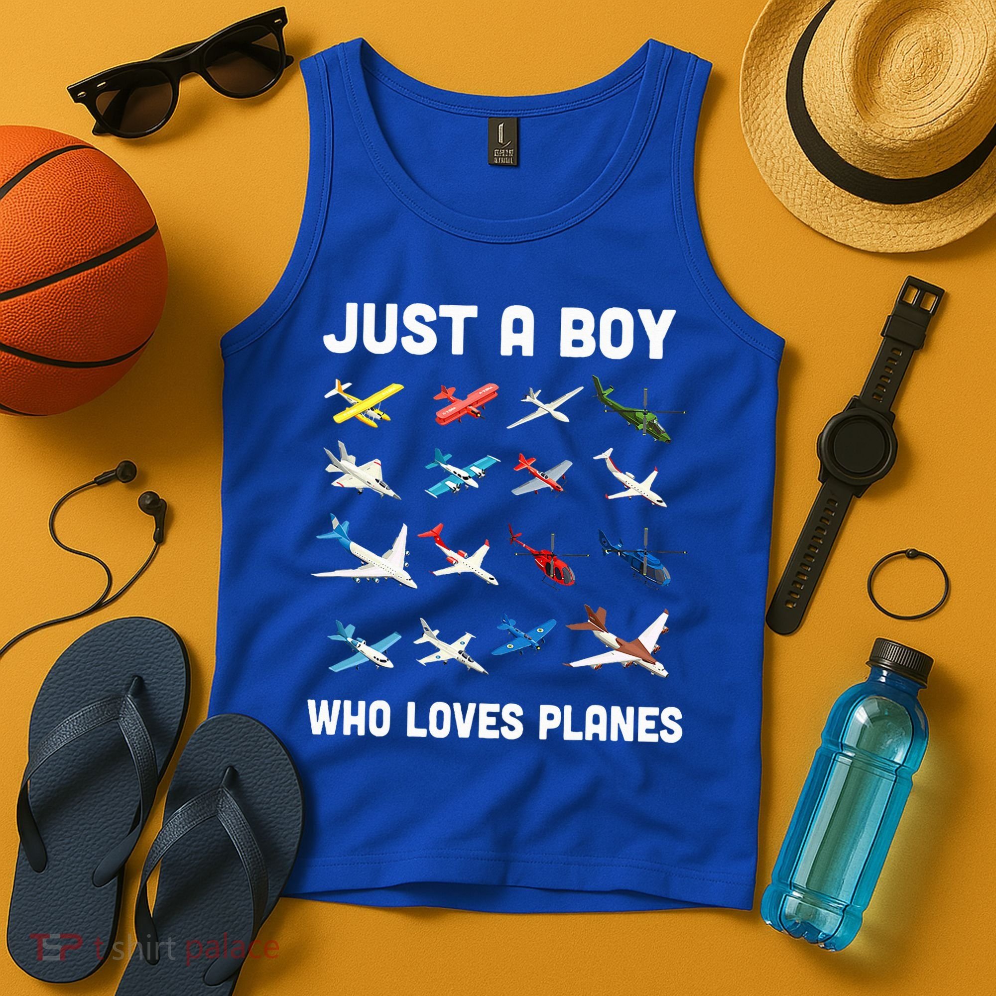 Just A Boy Who Loves Planes Tank Top