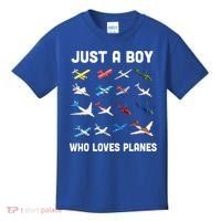Just A Boy Who Loves Planes Kids T-Shirt thumb 0