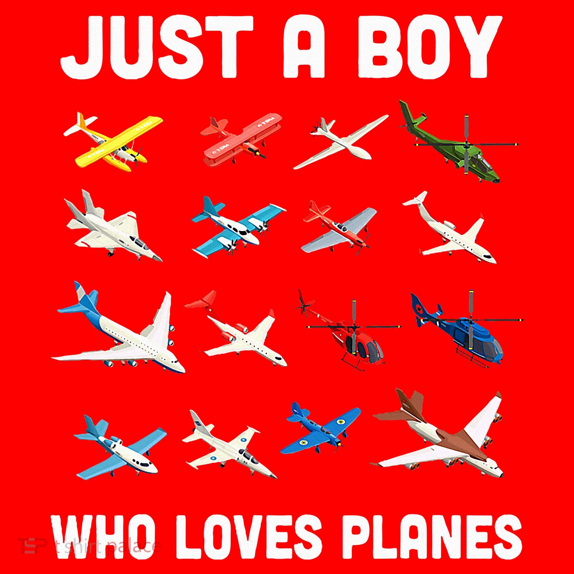 Just A Boy Who Loves Planes Santa Hat
