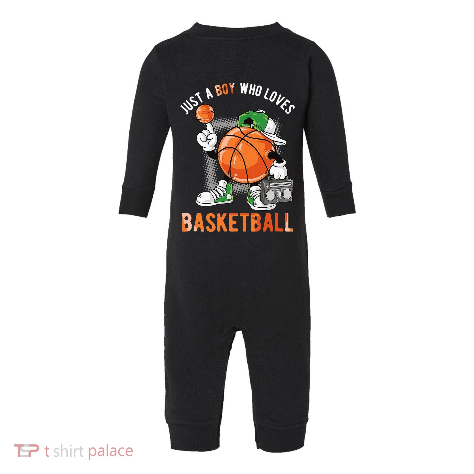 Just A Boy Who Loves Basketball Infant Fleece One Piece