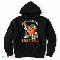 Just A Boy Who Loves Basketball Hoodie thumb 0