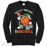 Just A Boy Who Loves Basketball Sweatshirt thumb 0