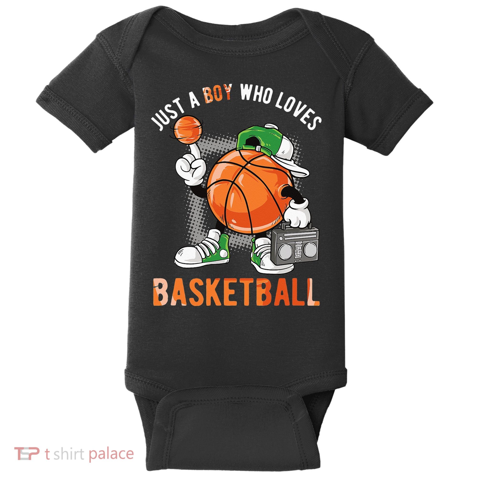 Just A Boy Who Loves Basketball Baby Bodysuit
