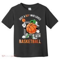 Just A Boy Who Loves Basketball Toddler T-Shirt thumb 0