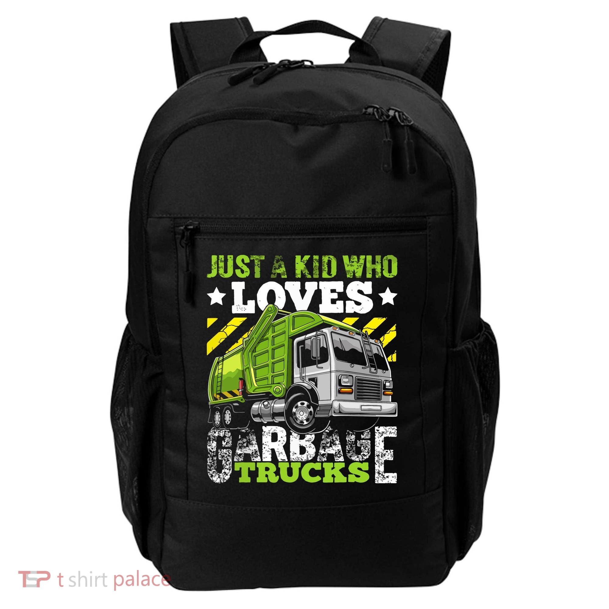 Just A Boy Who Loves Garbage Trucks Funny Backpack