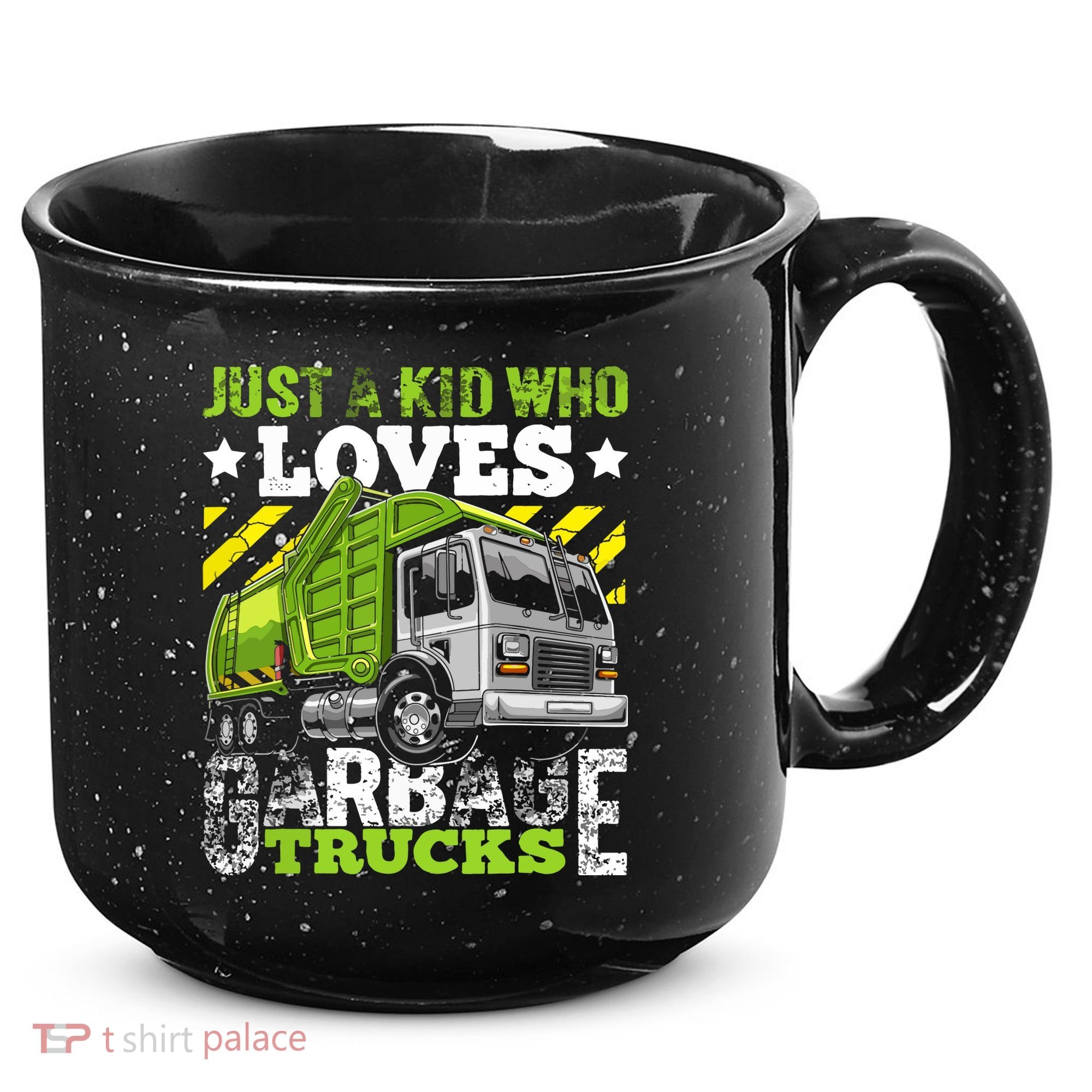 Just A Boy Who Loves Garbage Trucks Funny 15oz Campfire Ceramic Mug