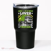 Just A Boy Who Loves Garbage Trucks Funny Tumbler thumb 0