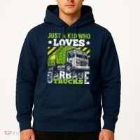 Just A Boy Who Loves Garbage Trucks Funny Hoodie thumb 2