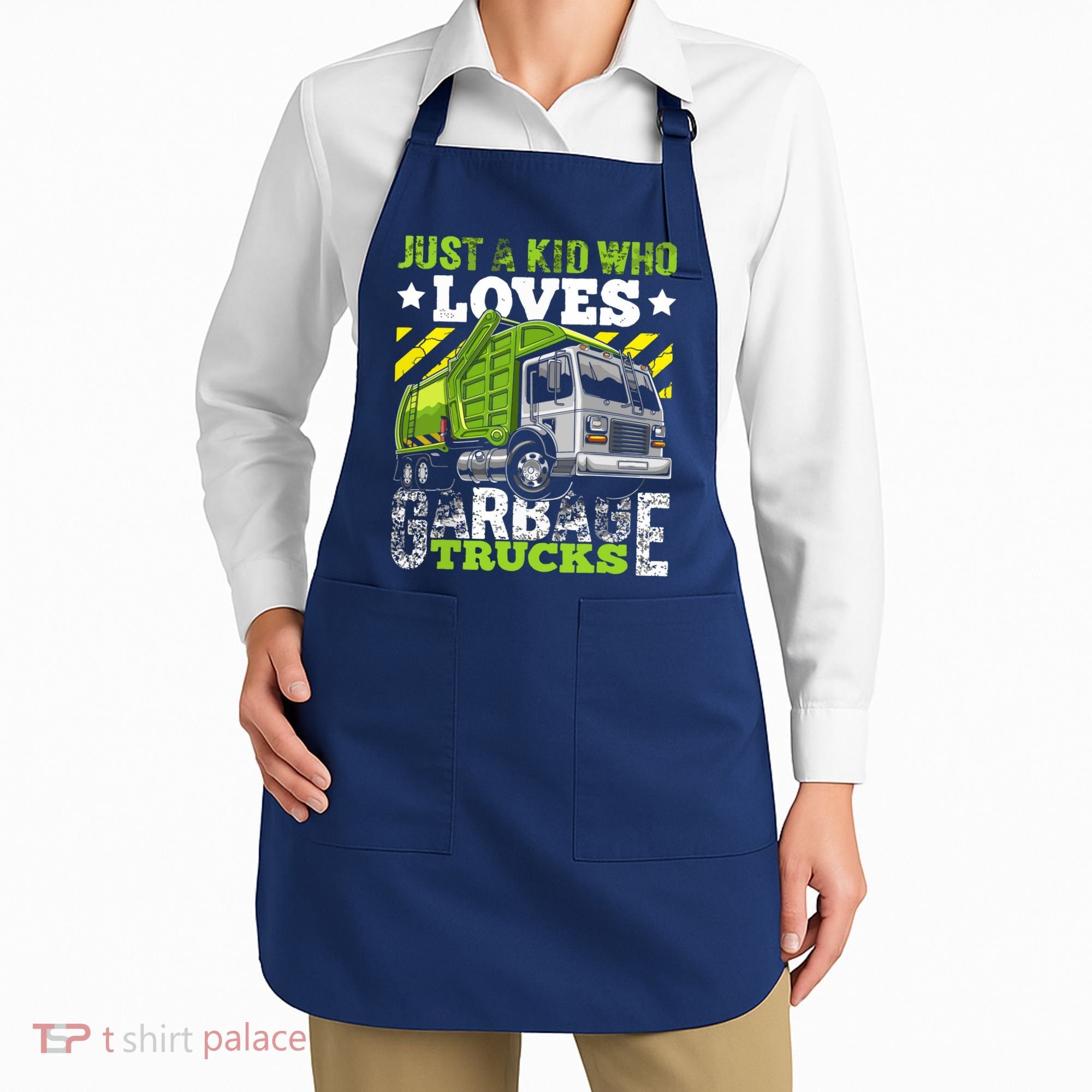 Just A Boy Who Loves Garbage Trucks Funny Apron