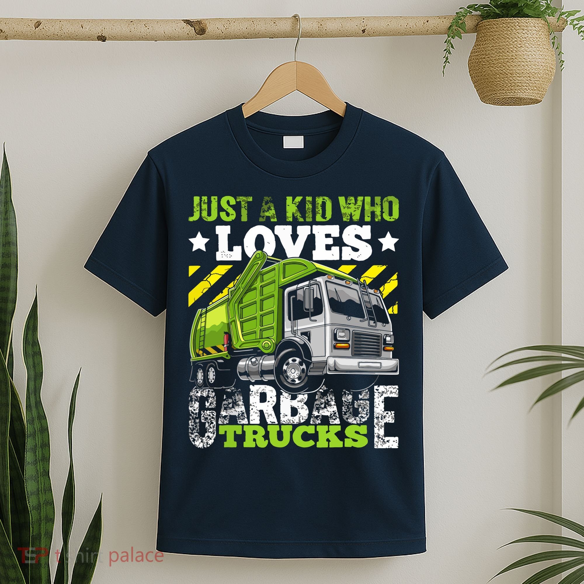 Just A Boy Who Loves Garbage Trucks Funny T-Shirt
