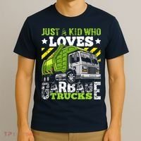 Just A Boy Who Loves Garbage Trucks Funny T-Shirt thumb 3