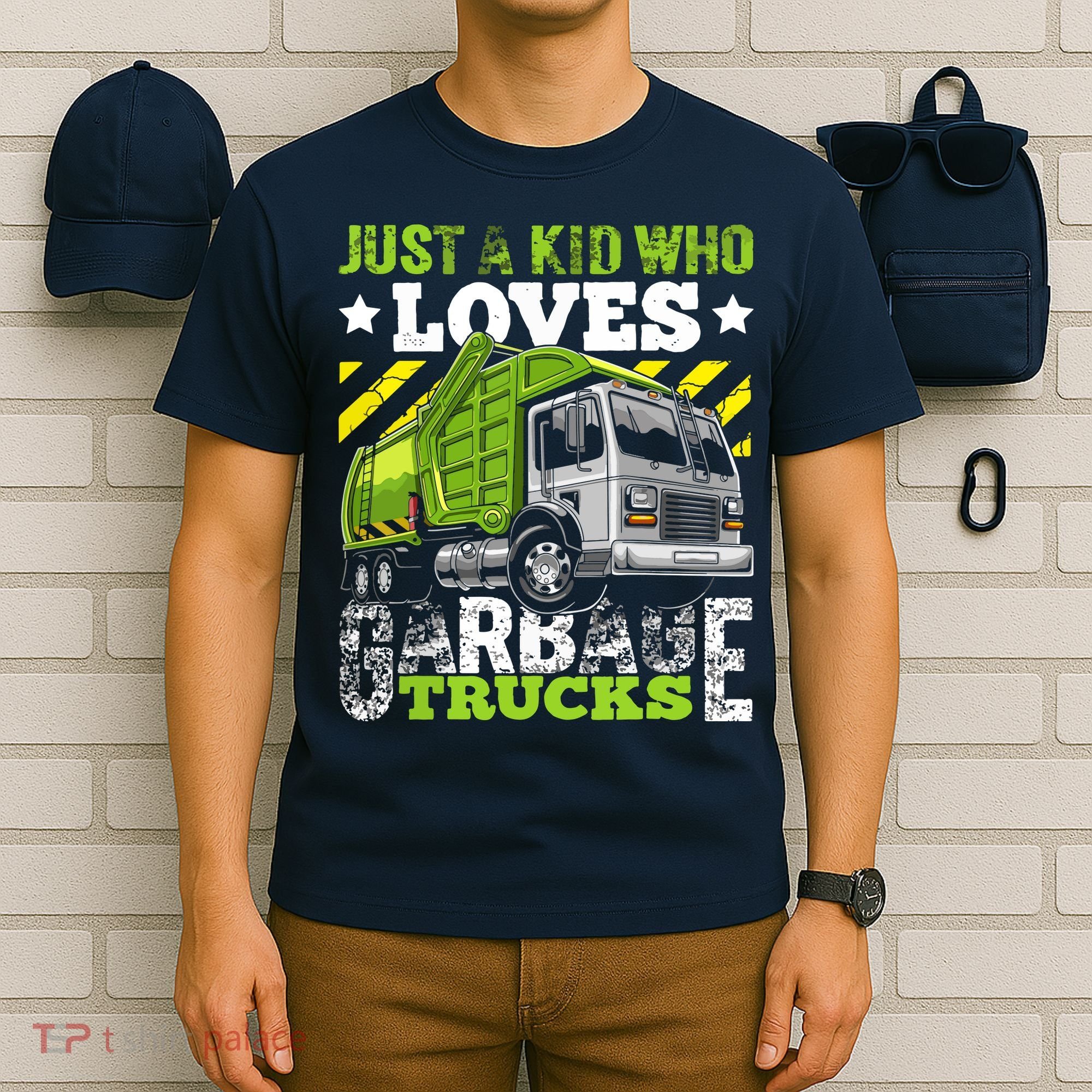 Just A Boy Who Loves Garbage Trucks Funny T-Shirt
