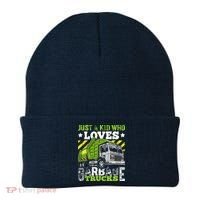 Just A Boy Who Loves Garbage Trucks Funny Beanie thumb 0
