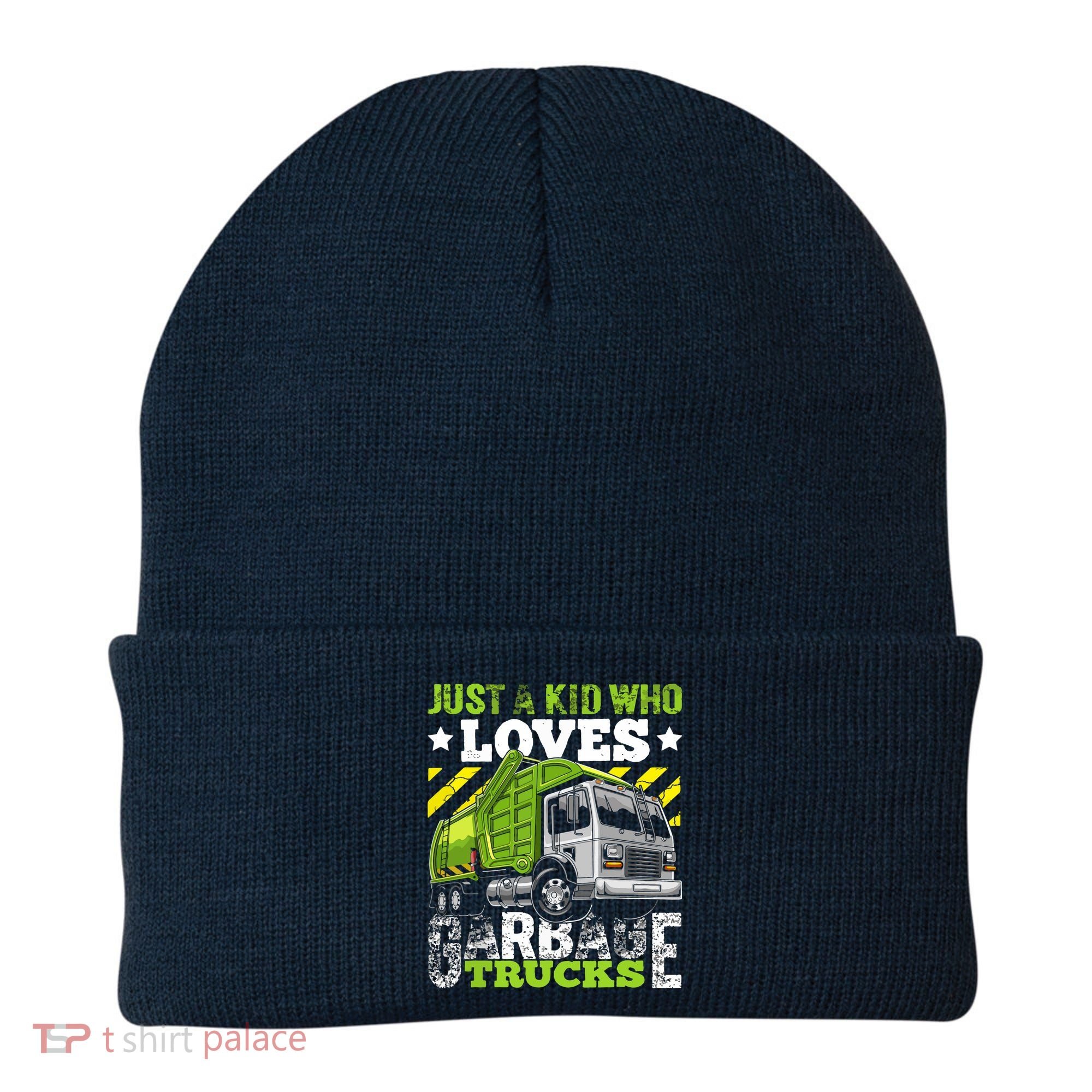 Just A Boy Who Loves Garbage Trucks Funny Beanie