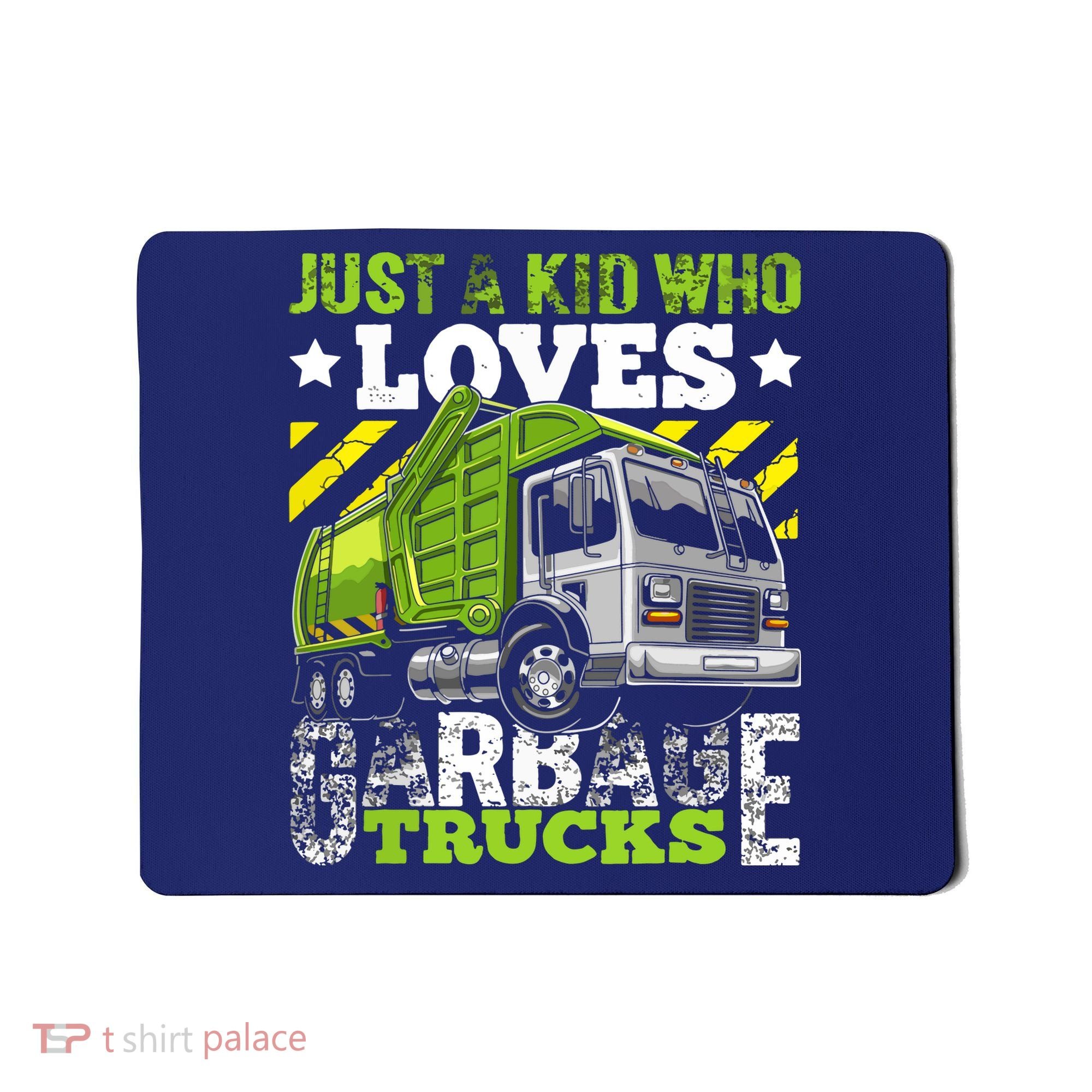 Just A Boy Who Loves Garbage Trucks Funny Mousepad