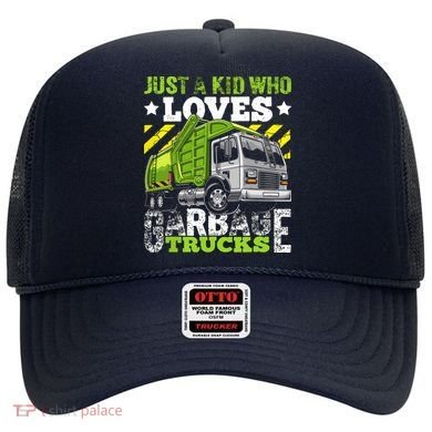 Just A Boy Who Loves Garbage Trucks Funny Hat