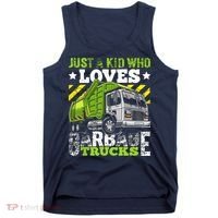 Just A Boy Who Loves Garbage Trucks Funny Tank Top thumb 0