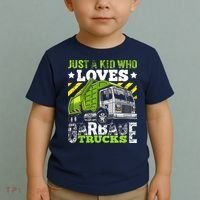 Just A Boy Who Loves Garbage Trucks Funny Toddler T-Shirt thumb 2