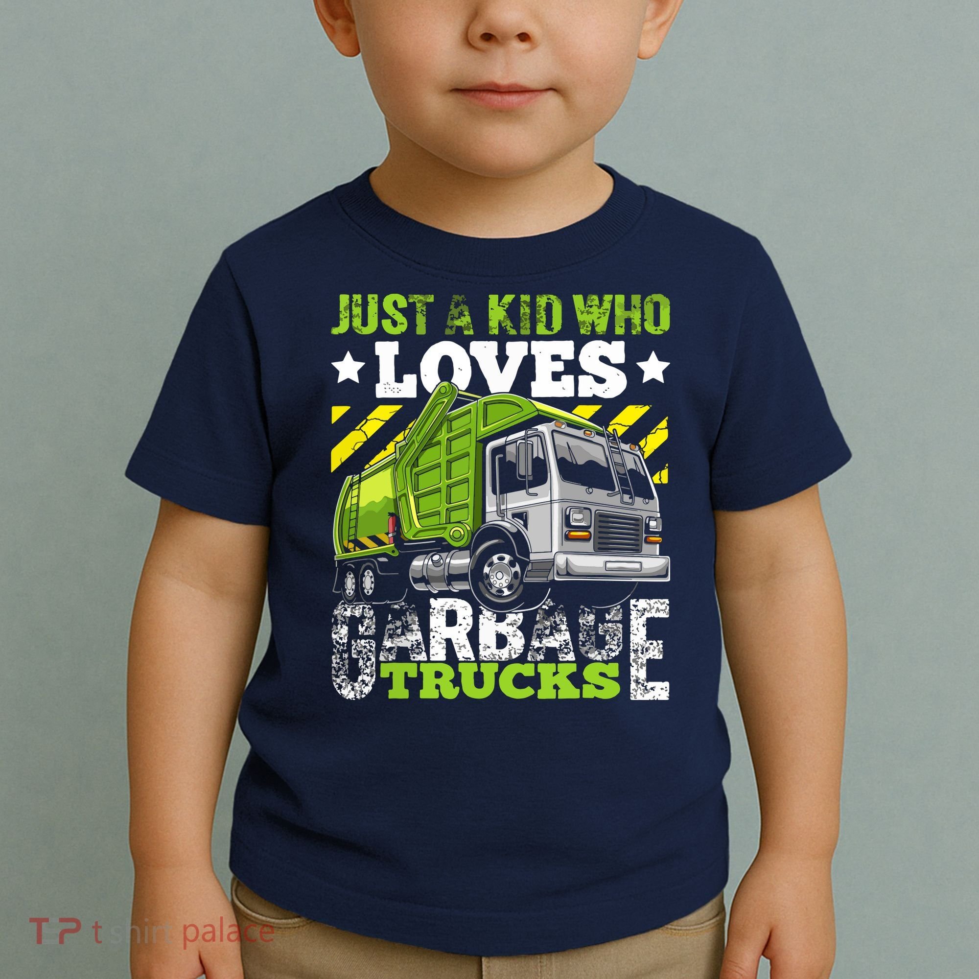Just A Boy Who Loves Garbage Trucks Funny Toddler T-Shirt