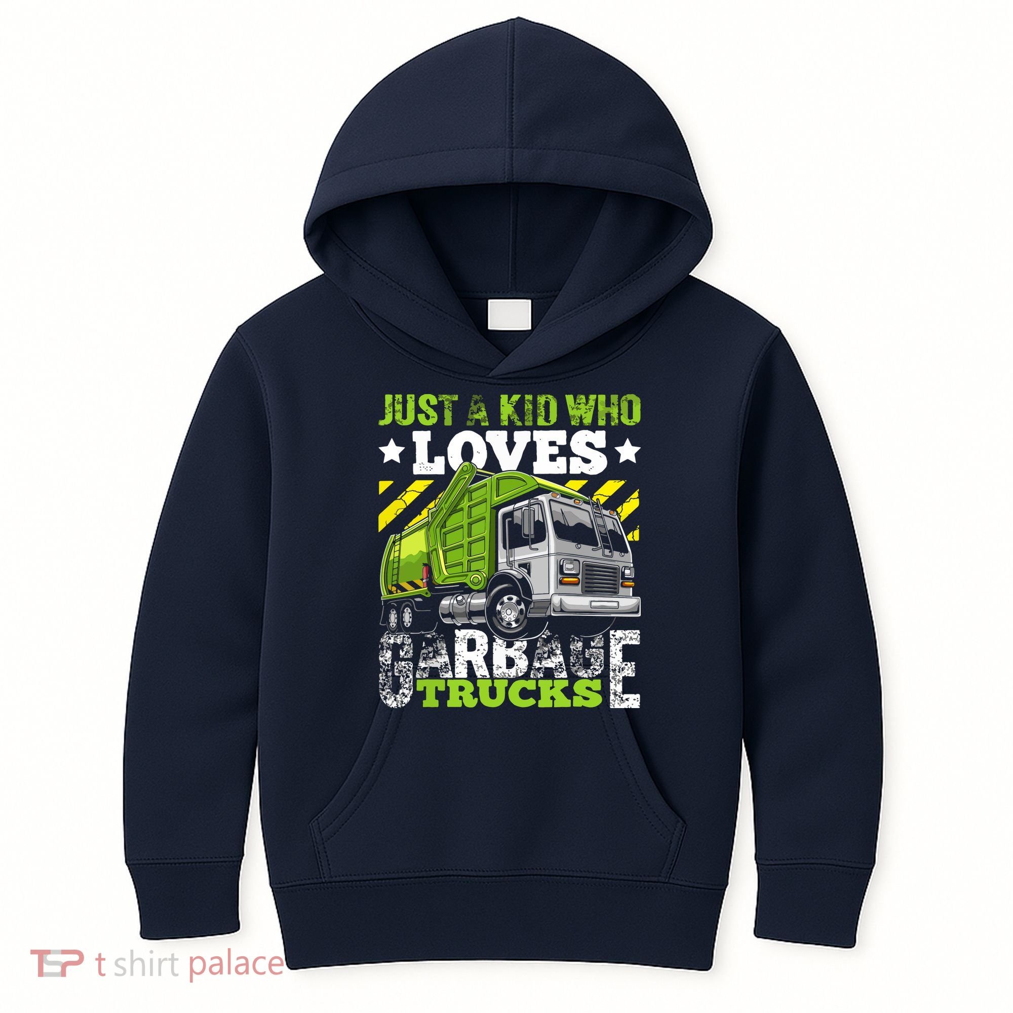 Just A Boy Who Loves Garbage Trucks Funny Kids Hoodie