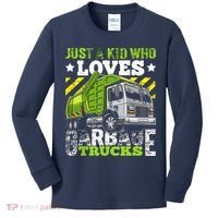 Just A Boy Who Loves Garbage Trucks Funny Kids Long Sleeve Shirt thumb 0