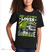 Just A Boy Who Loves Garbage Trucks Funny Kids T-Shirt thumb 2
