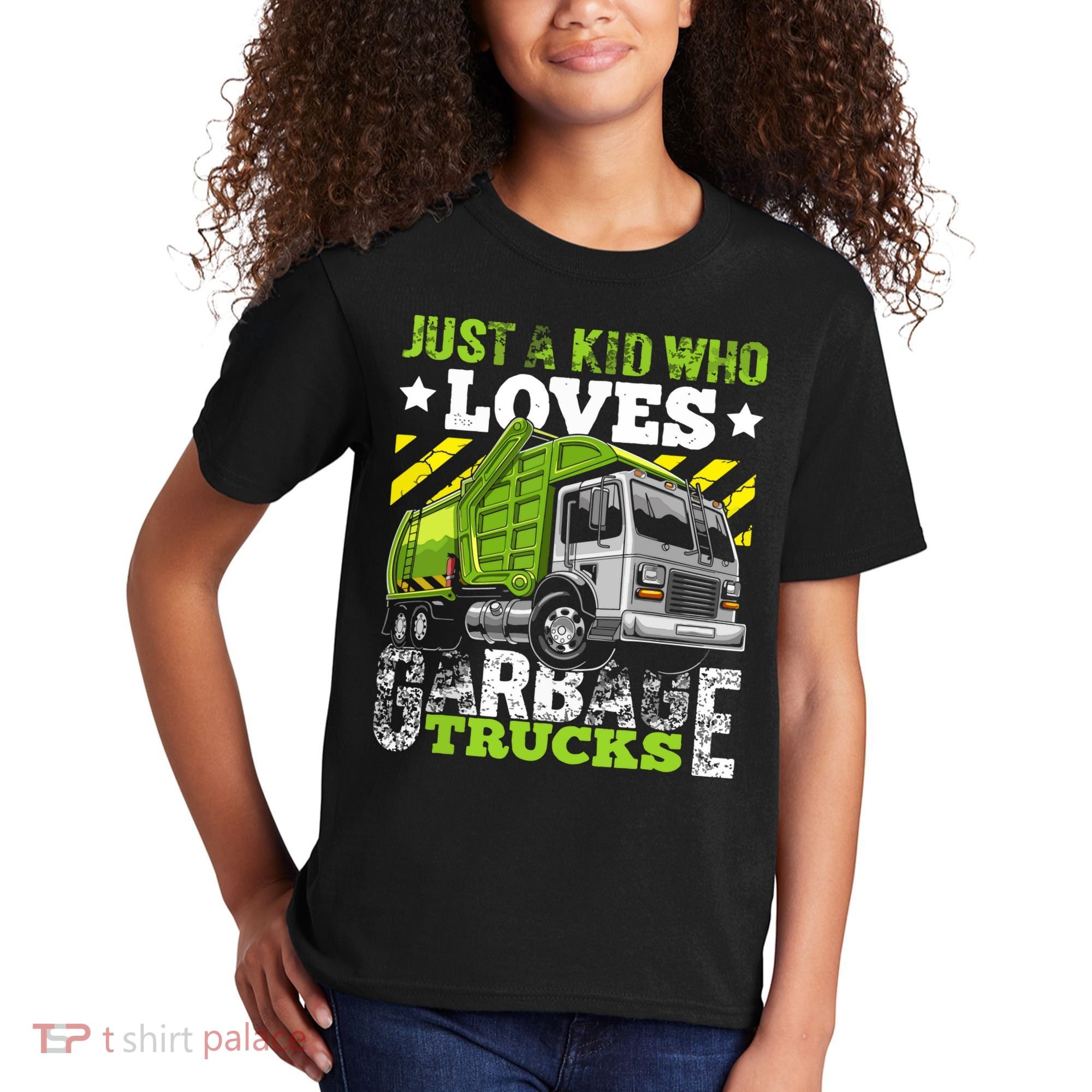 Just A Boy Who Loves Garbage Trucks Funny Kids T-Shirt