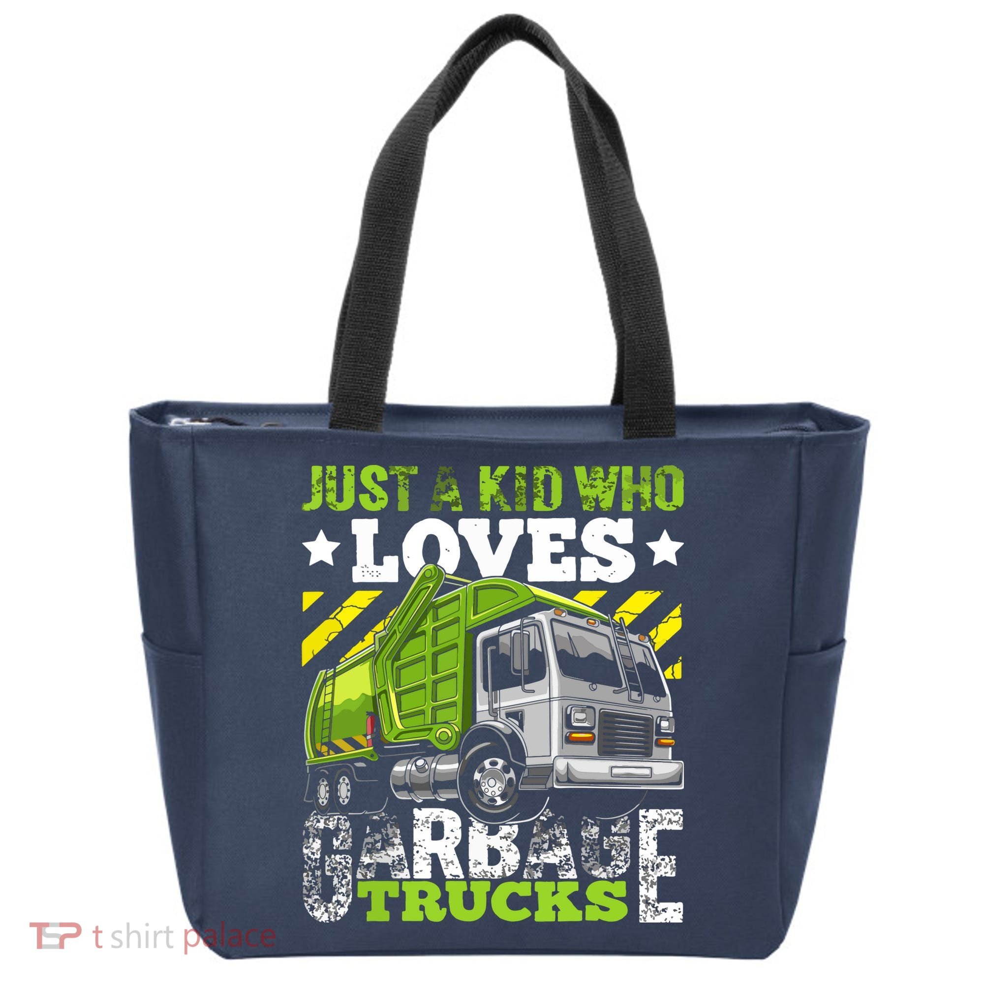 Just A Boy Who Loves Garbage Trucks Funny Tote Bag