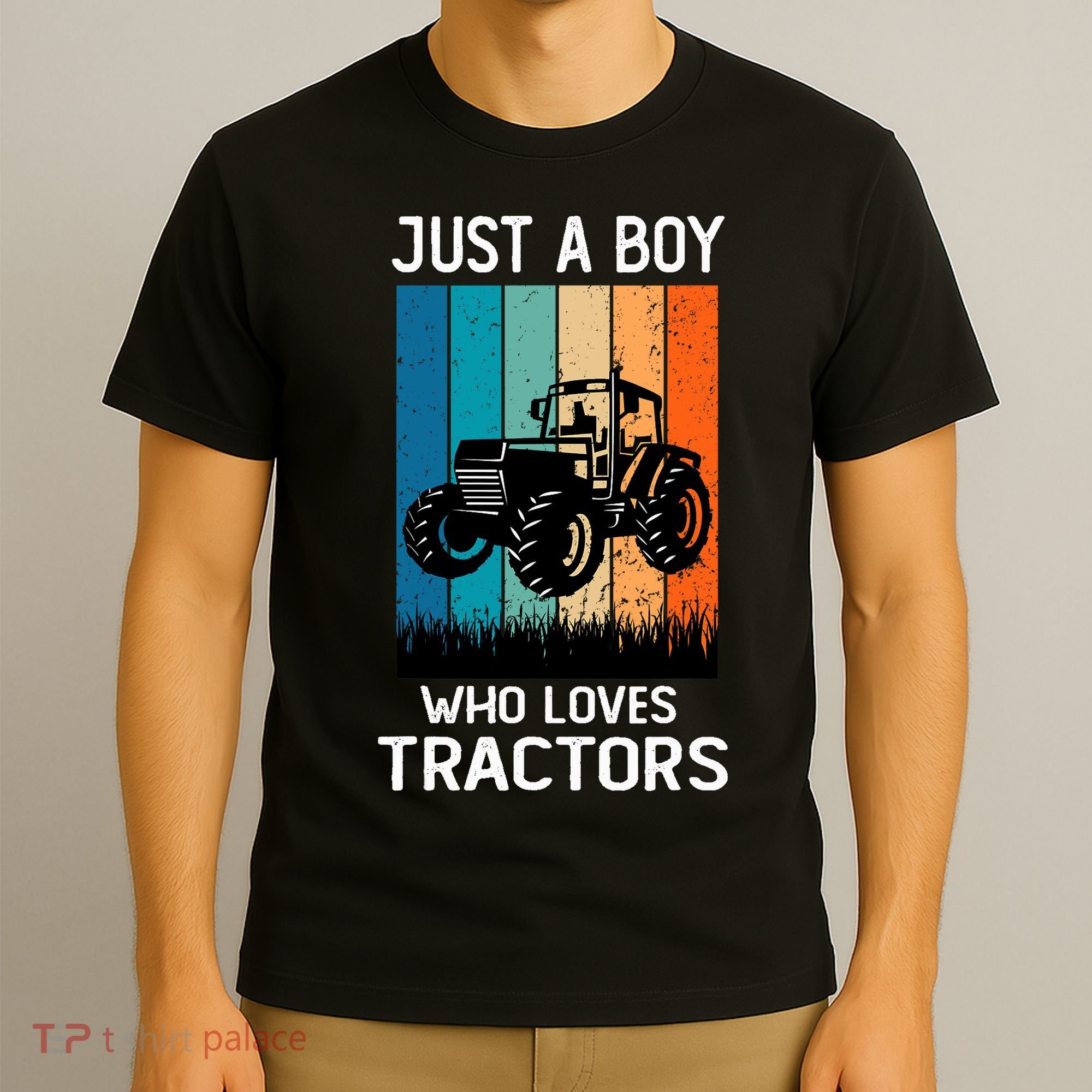 Just A Boy Who Loves Tractors Farm Lifestyle Boy T-Shirt