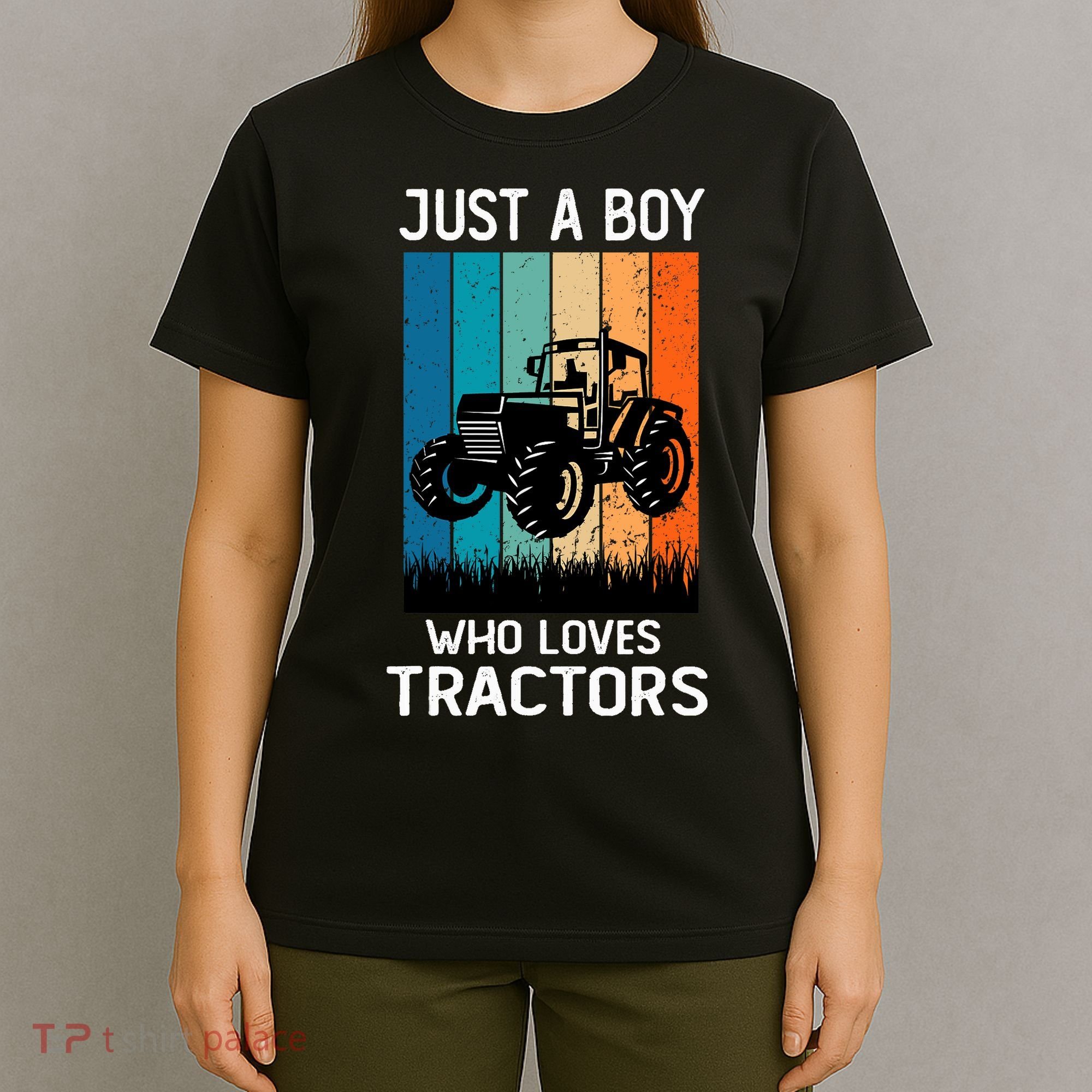 Just A Boy Who Loves Tractors Farm Lifestyle Boy T-Shirt