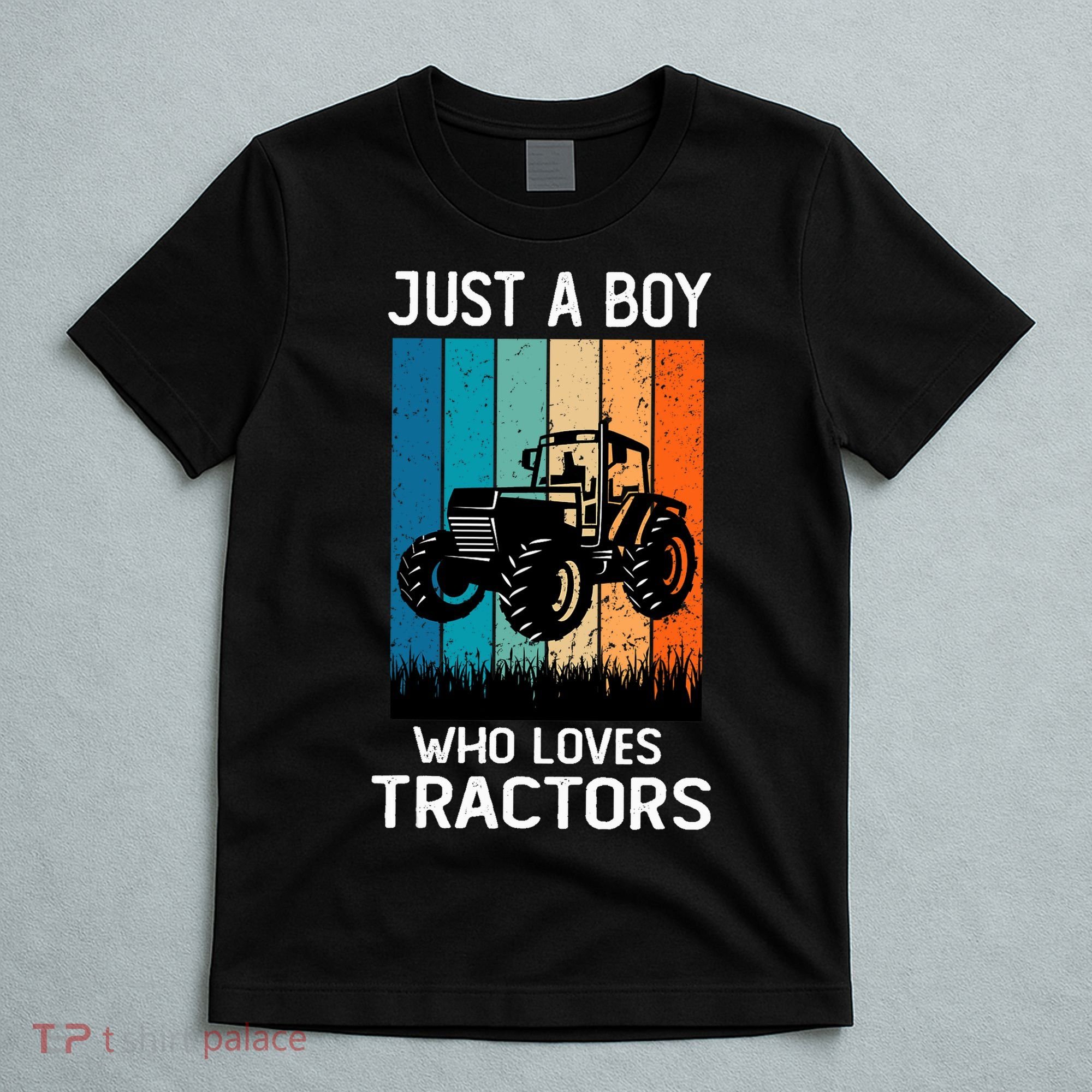 Just A Boy Who Loves Tractors Farm Lifestyle Boy T-Shirt