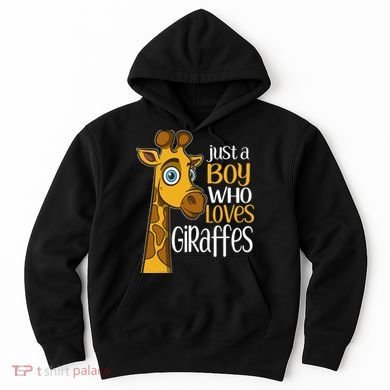 Just A Boy Who Loves Giraffes Funny Giraffe Hoodie
