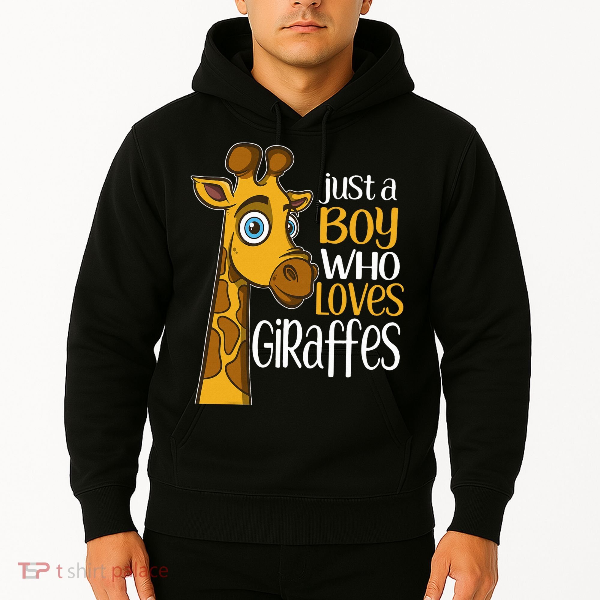 Just A Boy Who Loves Giraffes Funny Giraffe Hoodie