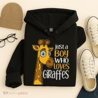Just A Boy Who Loves Giraffes Funny Giraffe Hoodie thumb 4
