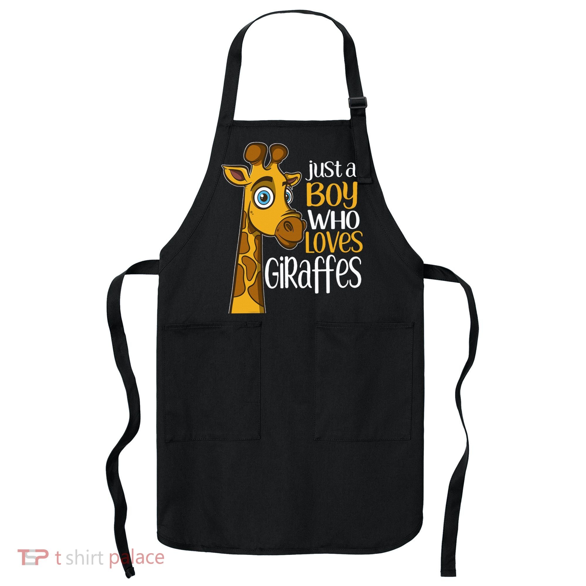 Just A Boy Who Loves Giraffes Funny Giraffe Apron