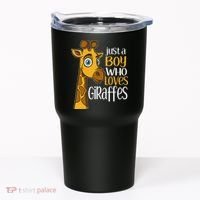 Just A Boy Who Loves Giraffes Funny Giraffe Tumbler thumb 0
