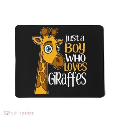 Just A Boy Who Loves Giraffes Funny Giraffe Mousepad