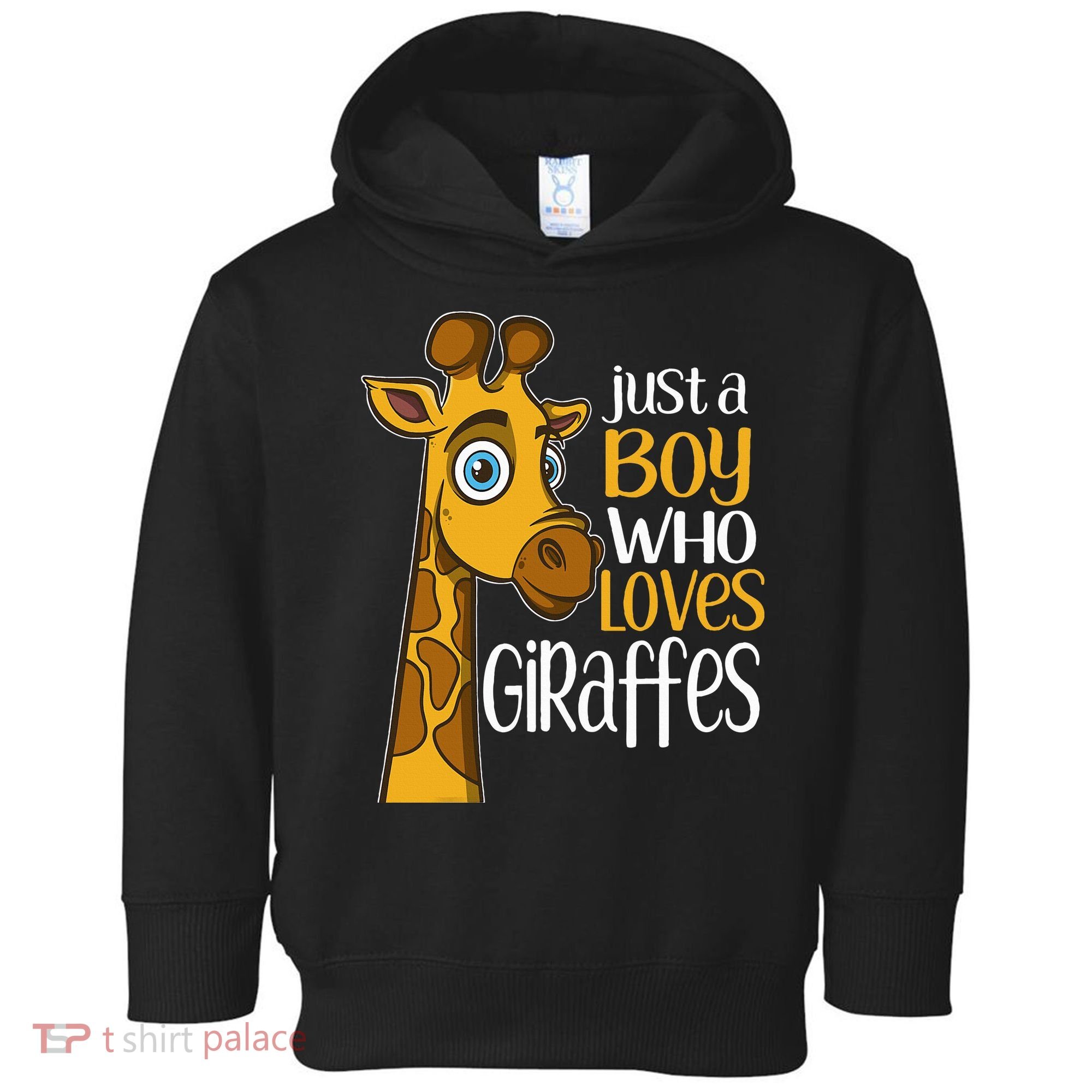 Just A Boy Who Loves Giraffes Funny Giraffe Toddler Hoodie