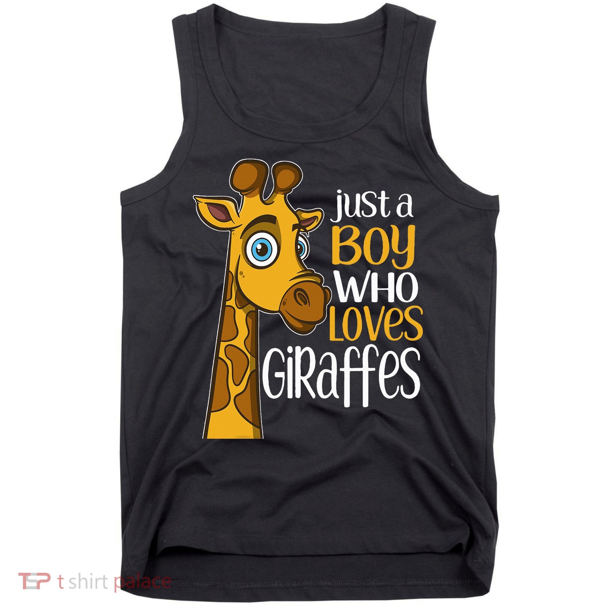 Just A Boy Who Loves Giraffes Funny Giraffe Tank Top